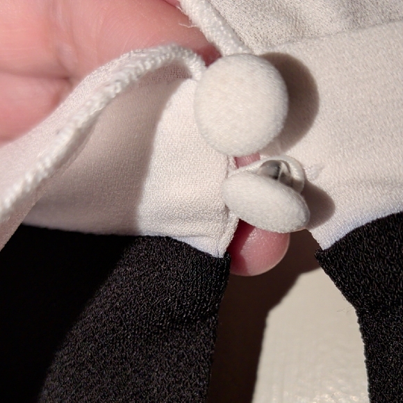 Elle Black Dress with White Collar Accent - Picture 6 of 6